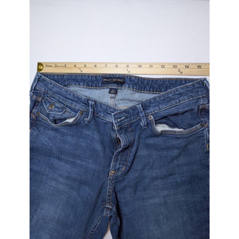 Banana Republic Jeans Womens Size 12 Folded Cuffs Denims Pants Medium Wash - Picture 6 of 8